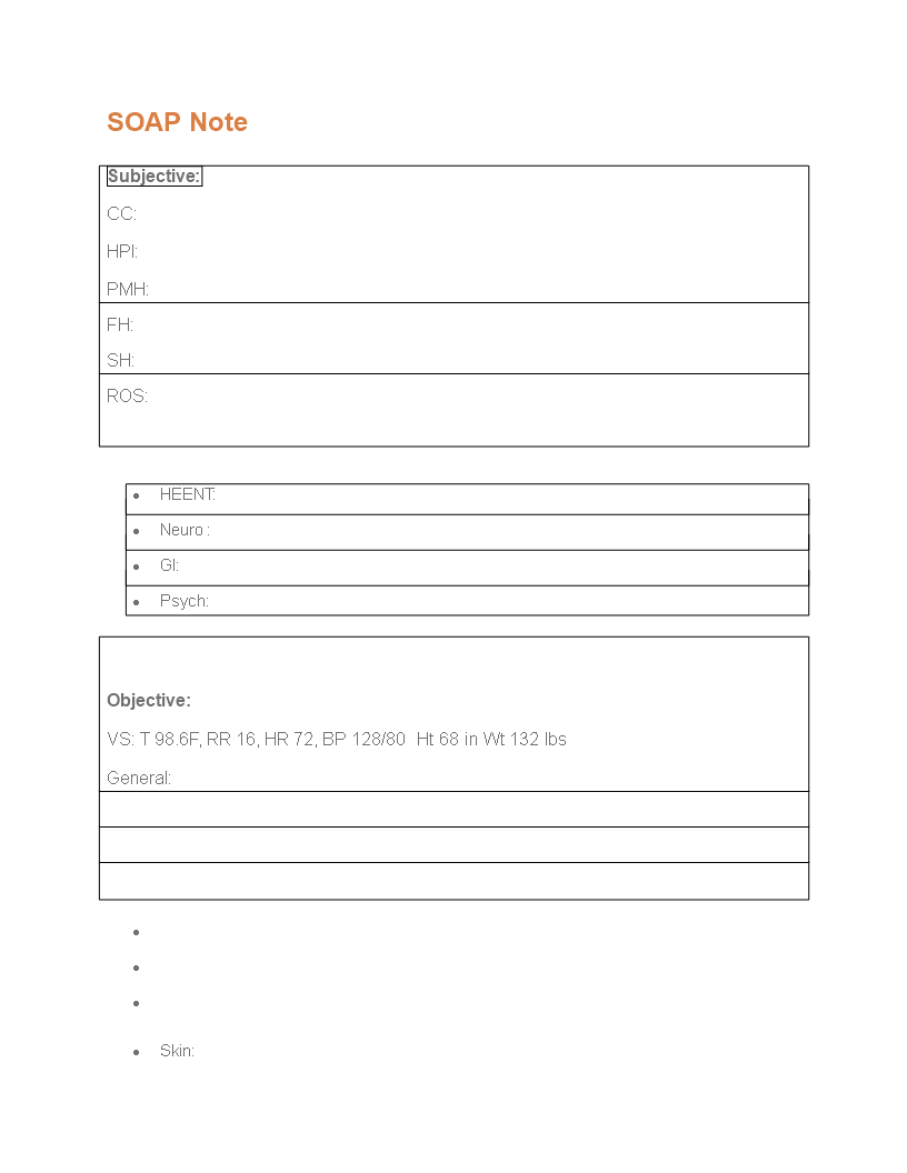 Effective Neuro Headache Documentation with Soap Note Template