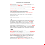 Commercial Land Lease Agreement Template example document template