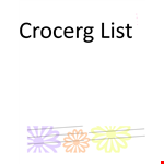 Download Free Grocery List Template - Organize Your Crocery Shopping example document template