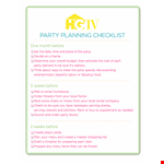 Ultimate Party Planning Checklist for a Stress-Free Event example document template 