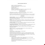 Hr Director Resume example document template