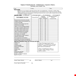 Effective Performance Review Examples for Employee, Manager, or Designee Evaluation example document template