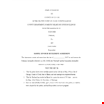 Divorce Agreement: Parties shall agree on child custody and other terms example document template 