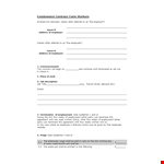 Employment Contract Template | Protect Your Rights as an Employee example document template