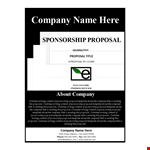 Sponsorship Letter Template - Create a Compelling Sponsorship Pitch example document template