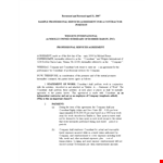 Download Service Agreement Template for Your Company - Consultant Shall Provide Services example document template