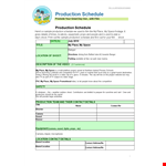 Production Schedule Template example document template