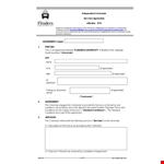 Independent Contractor Agreement for University Services & Conditions - Contractor Agreement example document template