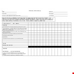 Personal Care Schedule example document template