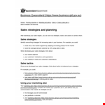 Sales and Marketing Action Plan: Effective Strategies for Business Growth example document template