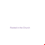 Summary Report on Church Rootedness: Insights on Church, People, Youngsters, and Youth example document template