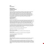 Digital Marketing Assistant Resume - Created by Marketing Specialists example document template