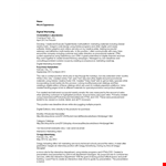 Digital Marketing Assistant Resume - Created by Marketing Specialists example document template 