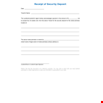 Lease Security Deposit example document template 