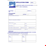 Free Job Application Form Template example document template