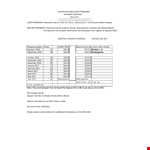 Daycare Lunch Program Payment Schedule Sample example document template