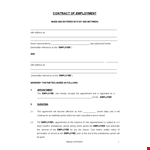 Employment Contract Template for Employee and Employer: Leave Terms example document template