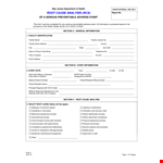 Efficient Root Cause Analysis Template for Patient Events and Causes example document template