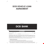 Personal Car Loan Agreement example document template