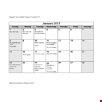 Quarterly Calendar Template example document template