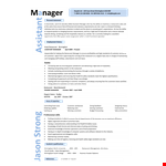 Office Assistant Manager Resume example document template 