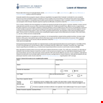 DA Form Leave for Students and Graduates - Absence Request example document template