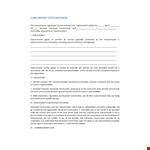 Expertly Crafted Subcontractor Agreement for Advanced Construction example document template 