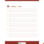 7-Day Meal Plan Template for Weight Loss example document template