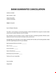 Bank Guarantee Cancellation