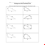 Use the Pythagorean Theorem to Solve for Length and Diagonal. example document template