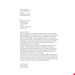 Standard Business Resignation Letter example document template