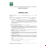 Commercial Lease Agreement for Lessor and Lessee - Secure Your Premises example document template