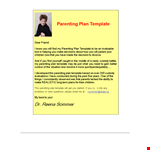 Create a Comprehensive Parenting Plan | Include Your Children's Needs example document template