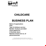 Home Daycare Business Plan Template example document template