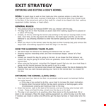 Sample Exit Strategy Template example document template