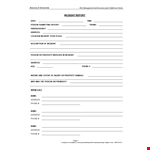 Easy to Use Incident Report Template - Document the Details of Any Incident example document template