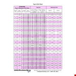 Complete Tap Drill Chart for Accurate Thread Size example document template