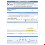 Student Reimbursement Form example document template