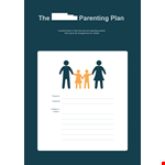 Agree on Children's Parenting Plan Template - Parent Arrangements example document template