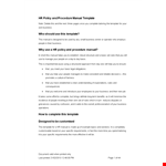 Instruction Manual Template for Employee Leave - Streamline Business Processes example document template