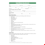 Personalized Medical Questionnaire Template for Heart-related Concerns example document template