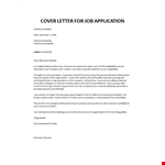 Job application format example document template