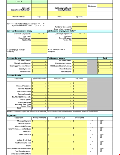 Management Accounting Template