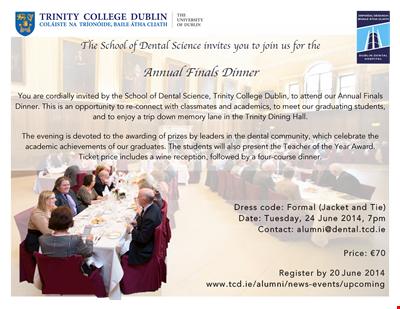 Join us for an unforgettable Formal Annual Dinner - Celebrating Science and Dentistry in School