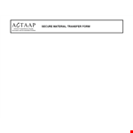 Secure Material example document template