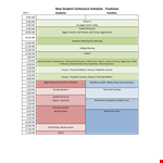 Student Conference Schedule example document template