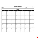 Monthly Project Calendar Template | Easy-to-Use & Efficient Planning Tool example document template