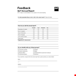 Feedback Report Template example document template