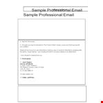 Professional Email Example - Improve Your Business Communication | BusinessEnglishHQ example document template