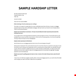 Loan Modification Hardship Letter Template - Request Assistance with Payment Adjustments example document template